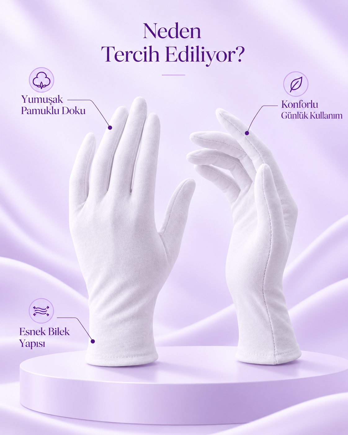 DermDeva™ | Pamuklu Egzema Eldiveni